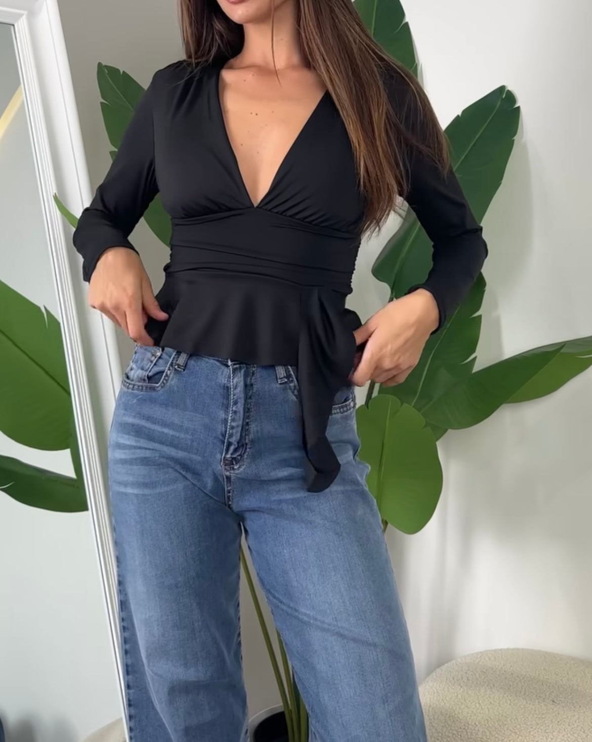 Top Lisa manica lunga