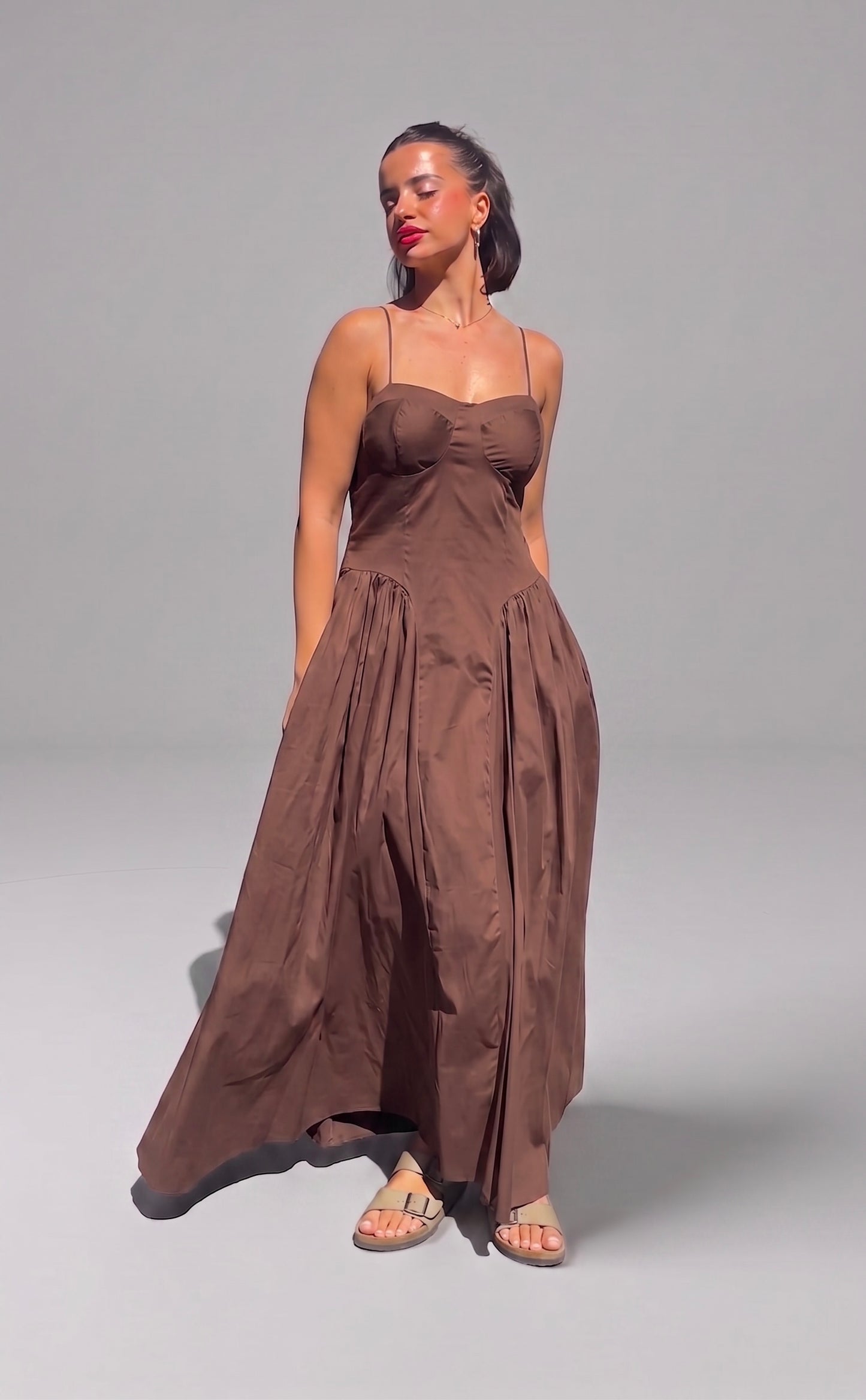 Vestito Maxi Bustier con Gonna Balloon