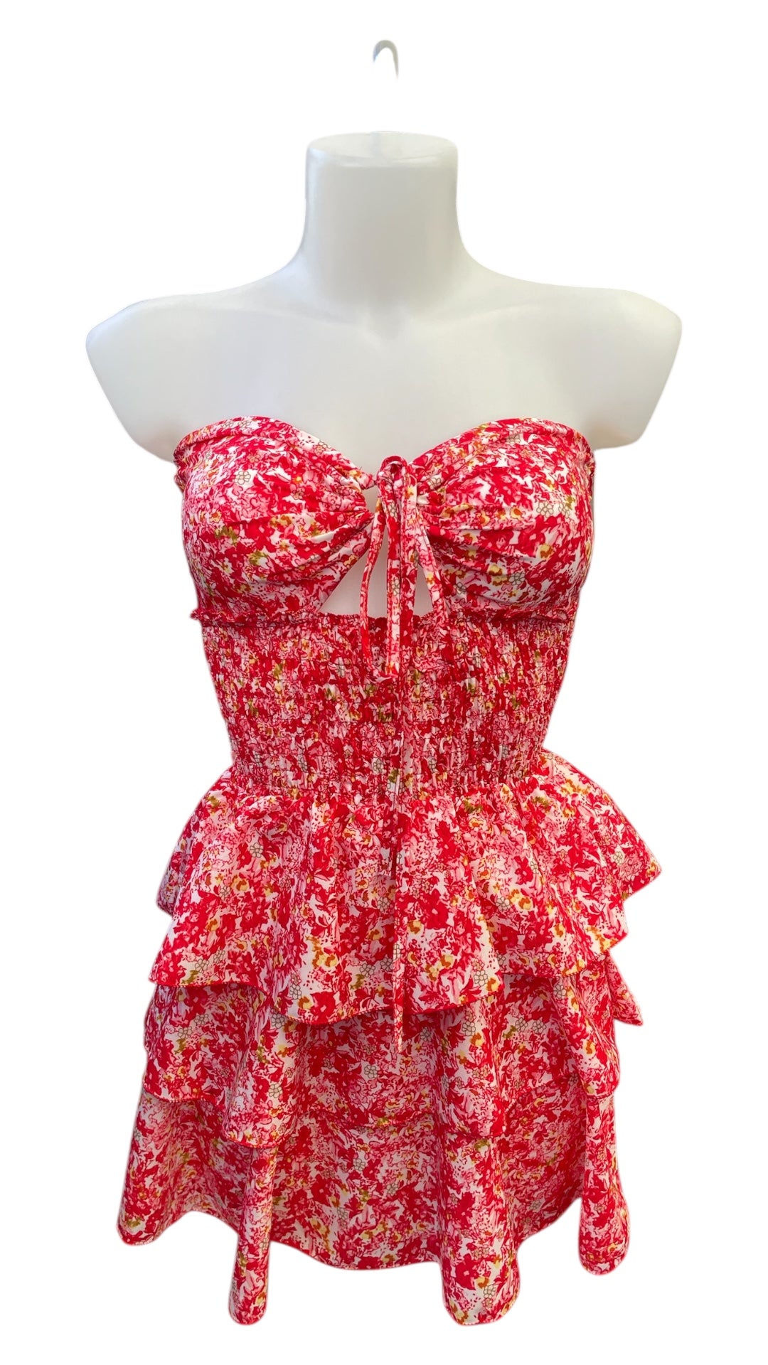 Vestito corto stampa fiori