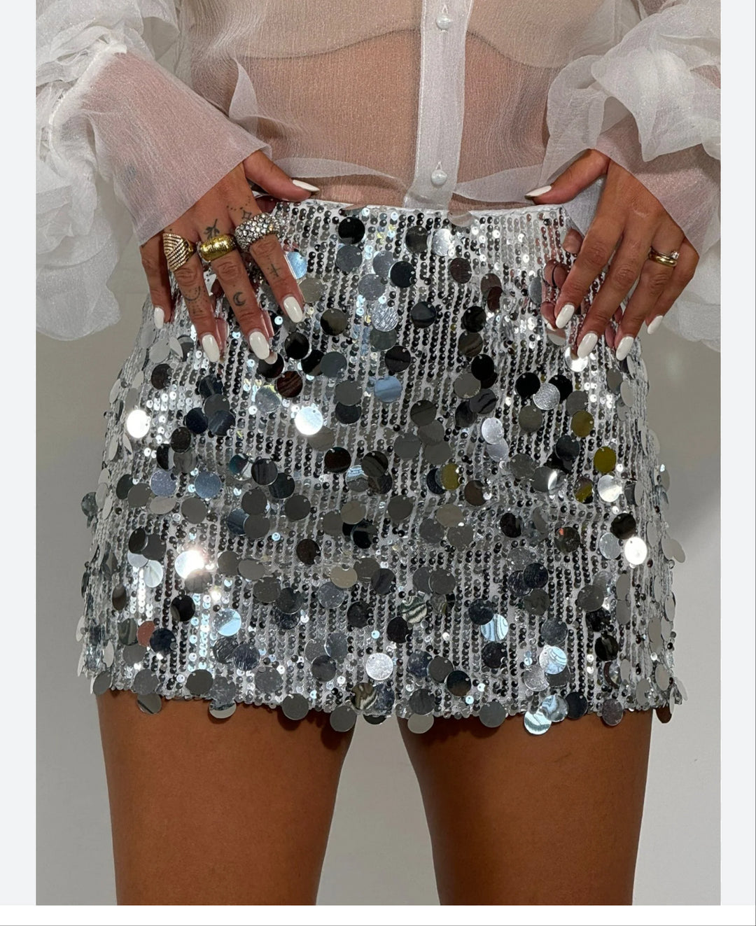 Mini gonna con paillettes