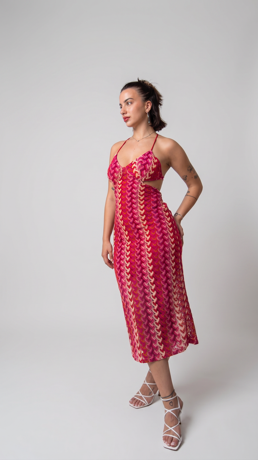 Vestito Midi Crochet Cut-Out