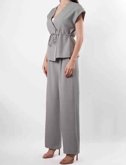 Completo gilet e pantalone a palazzo