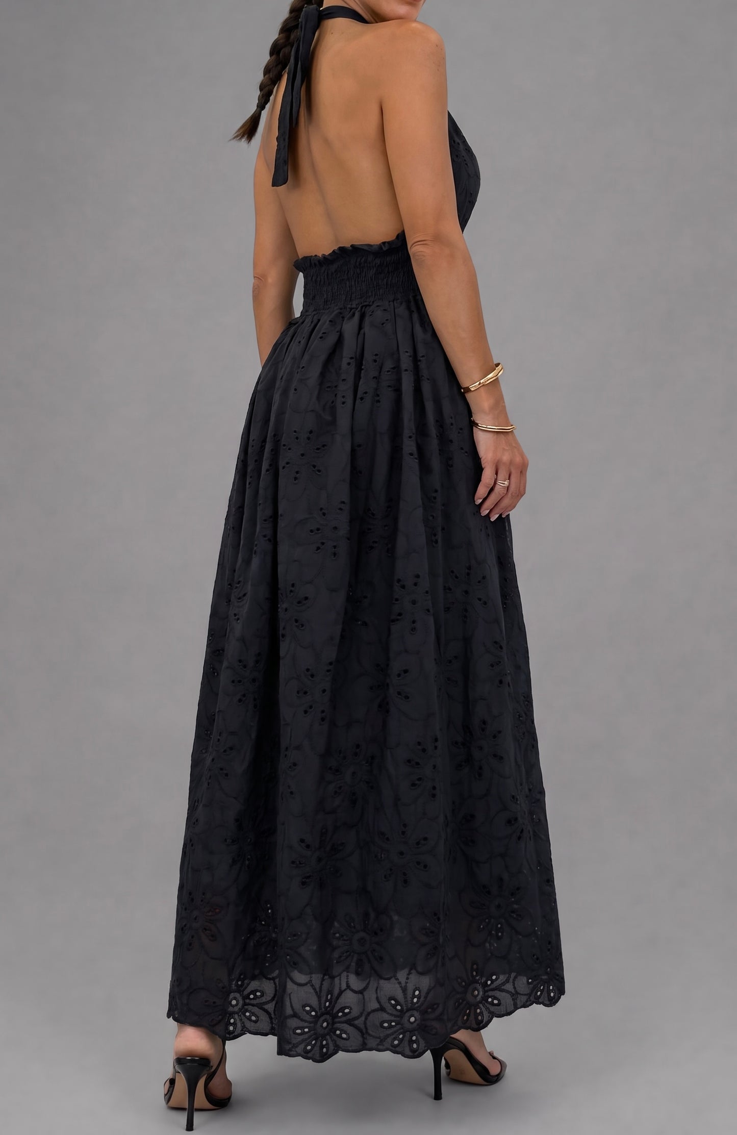 Vestito Sangallo Halter Maxi