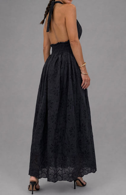Vestito Sangallo Halter Maxi