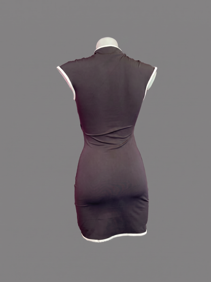 Mini Dress Cut-Out Bicolor