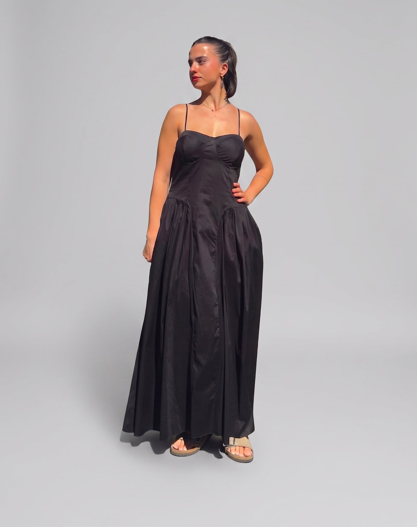 Vestito Maxi Bustier con Gonna Balloon