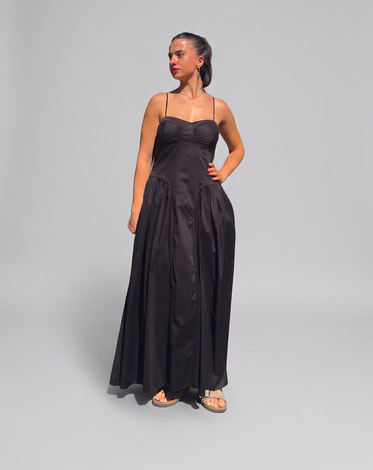Vestito Maxi Bustier con Gonna Balloon