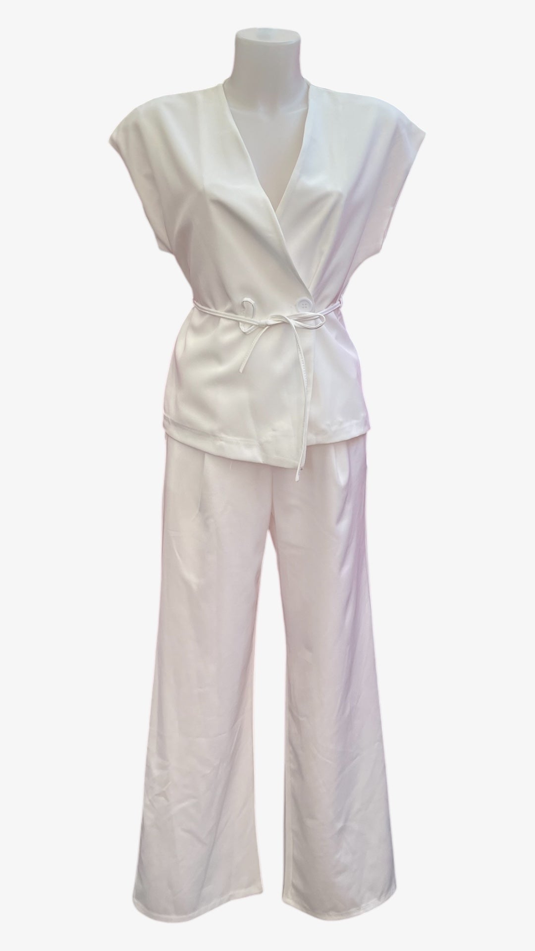 Completo gilet e pantalone a palazzo