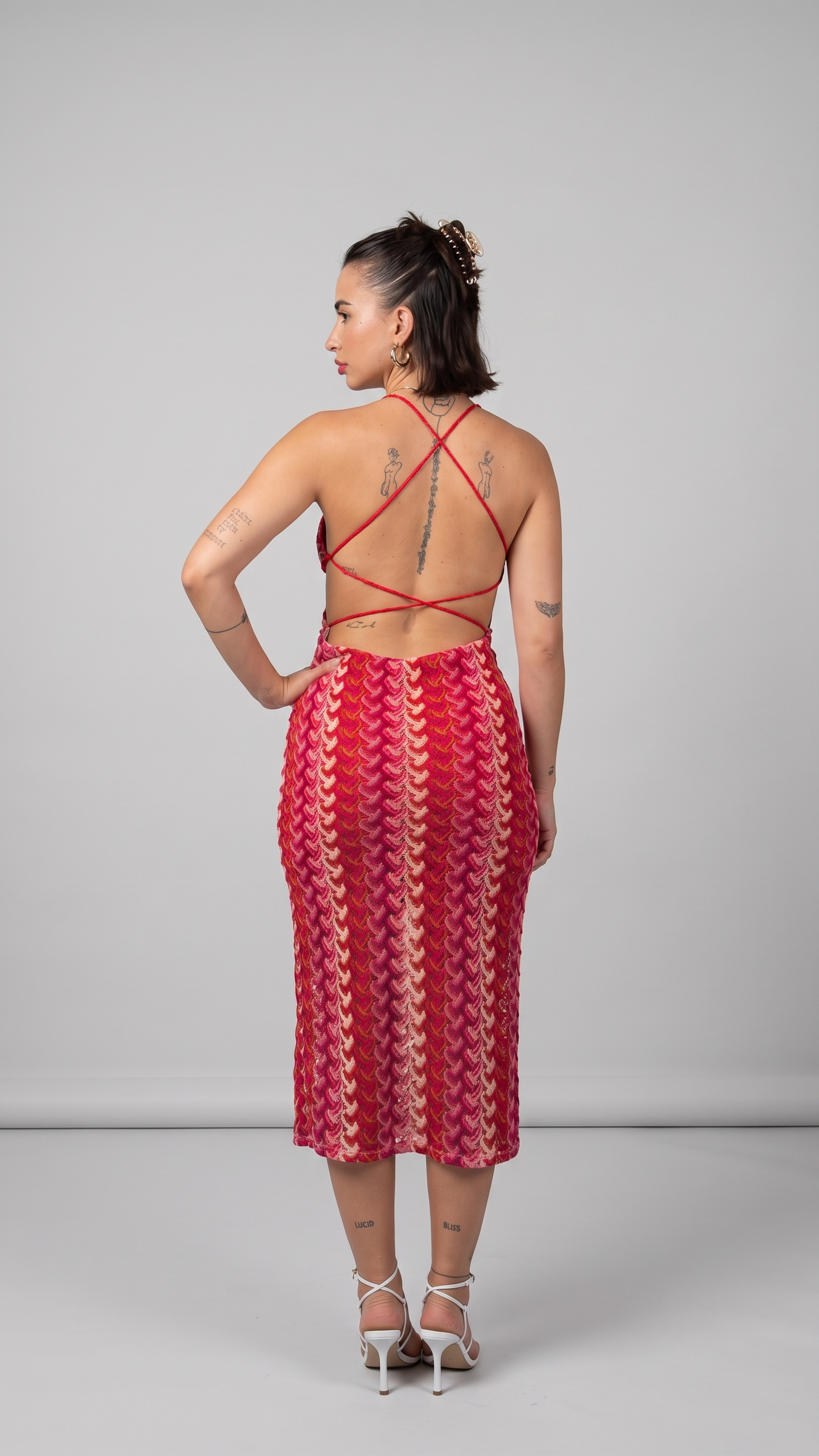 Vestito Midi Crochet Cut-Out
