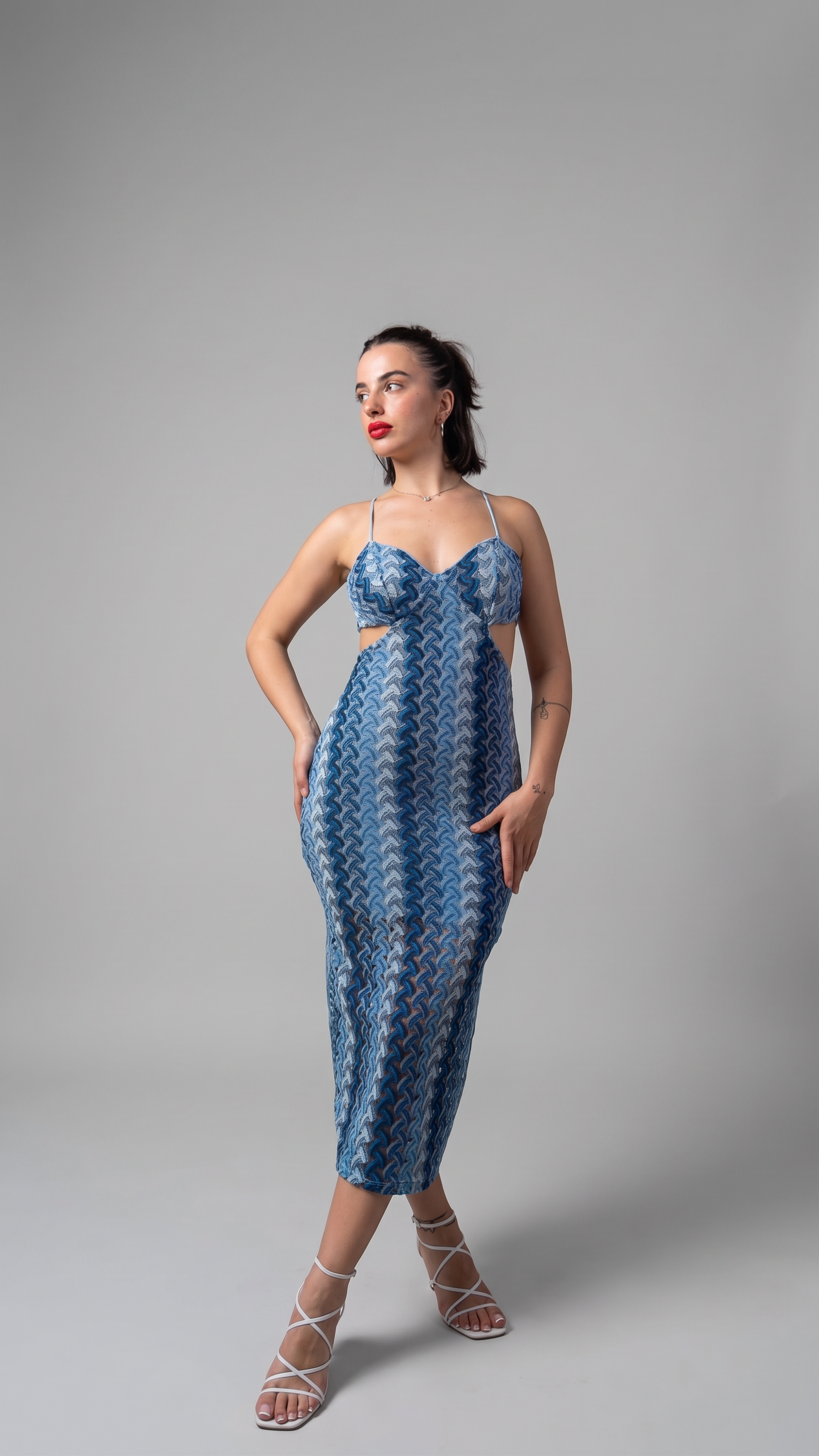 Vestito Midi Crochet Cut-Out