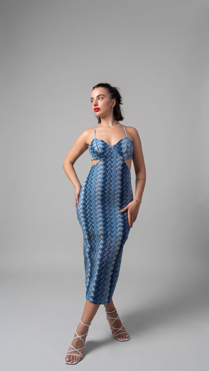 Vestito Midi Crochet Cut-Out