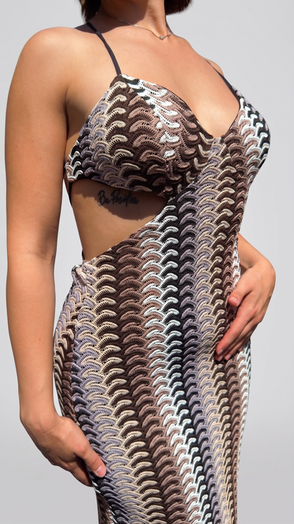 Vestito Midi Crochet Cut-Out
