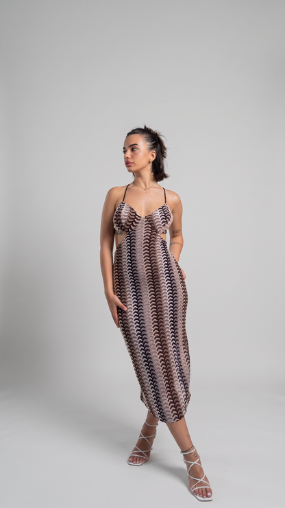Vestito Midi Crochet Cut-Out