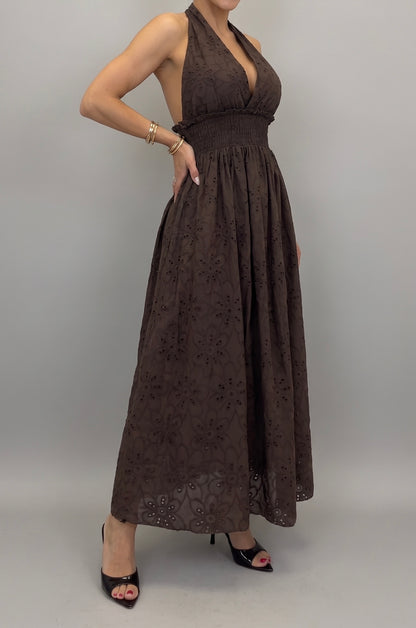 Vestito Sangallo Halter Maxi