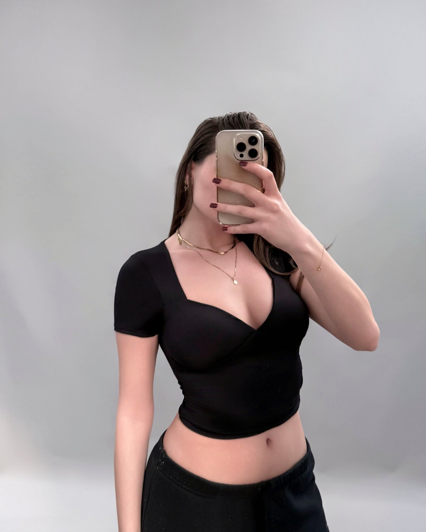 Maglia mezza manica scollo a V