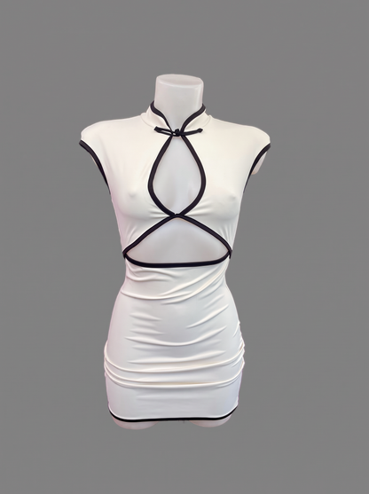Mini Dress Cut-Out Bicolor