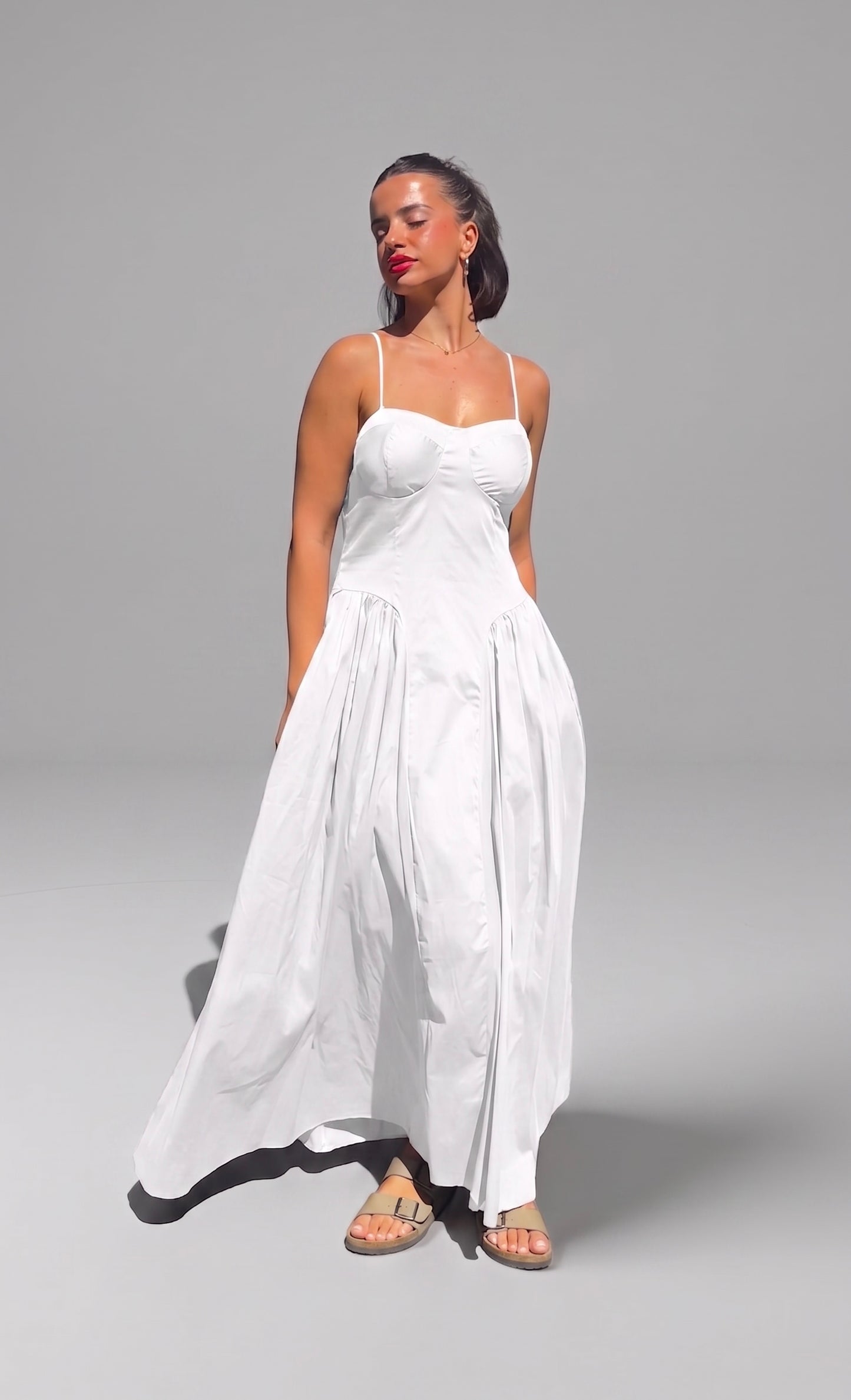 Vestito Maxi Bustier con Gonna Balloon