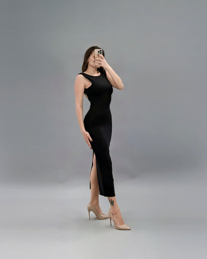 Vestito Midi con Schiena Scoperta