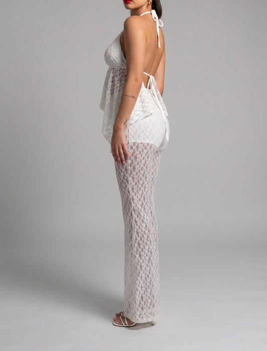 PANTALONE FLARE PIZZO