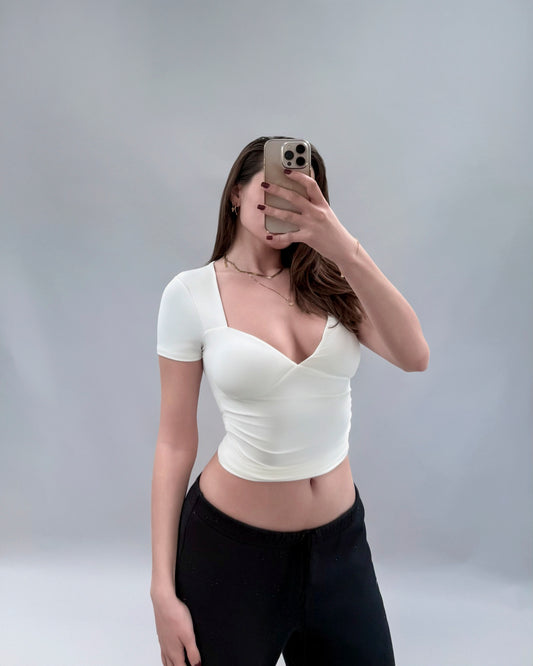 Maglia mezza manica scollo a V