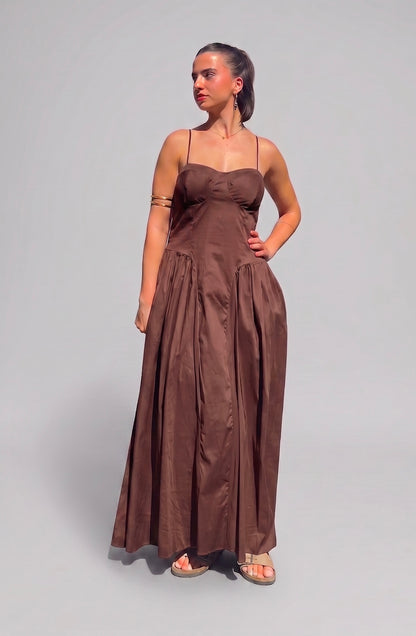Vestito Maxi Bustier con Gonna Balloon