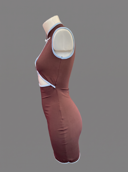 Mini Dress Cut-Out Bicolor